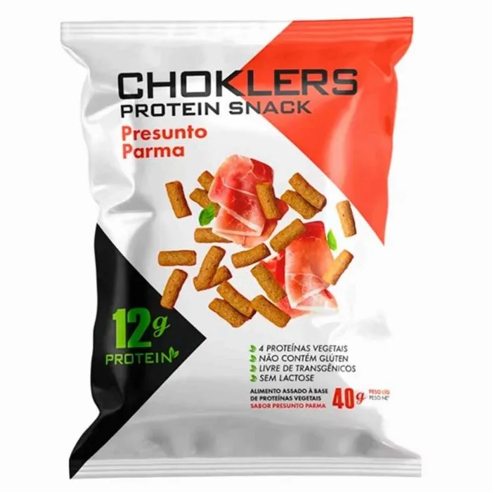 Snacks Choklers 12g Proteína Presunto Parma Pacote 40g Mednutri Hospitalar